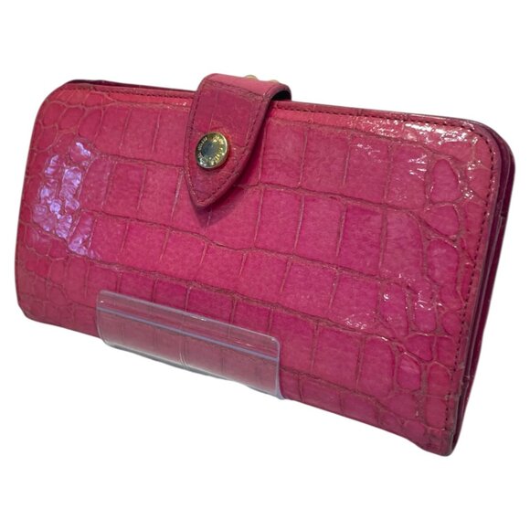 Miu Miu Pink Embossed Patent Leather Wallet - Picture 2 of 4